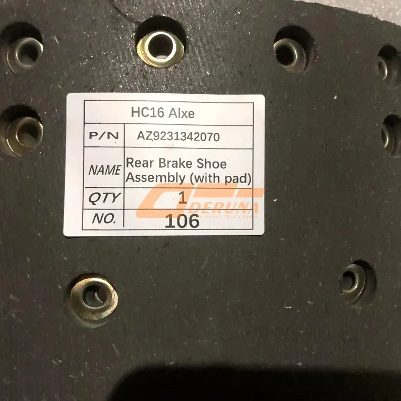 AZ9231342070 Rear Brake Shoe Assembly (With Pad)
