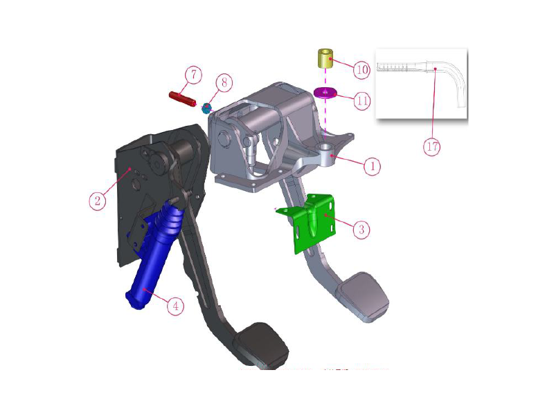 Beiben Pedal mechanism