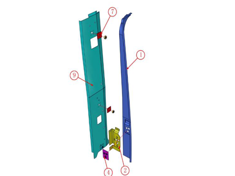 Beiben Right Side Panel Assembly