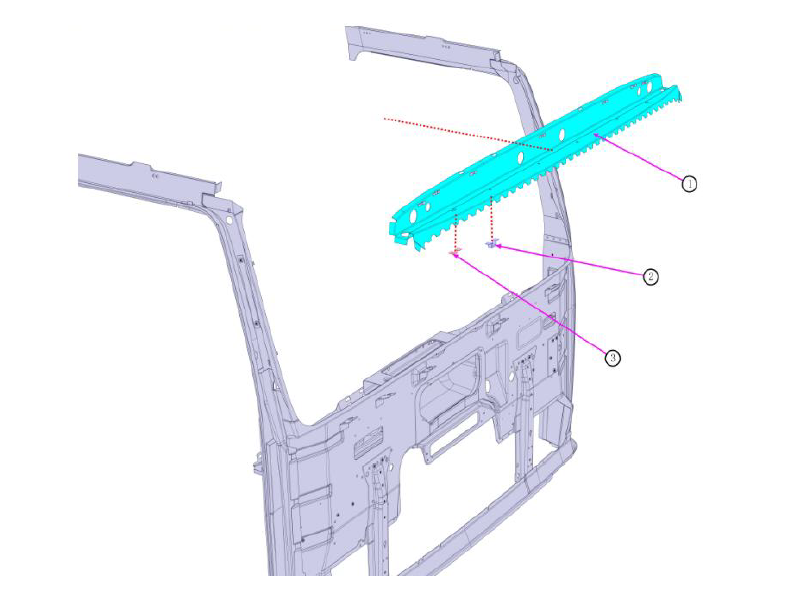Beiben Top Cover Front Cross Member Assembly