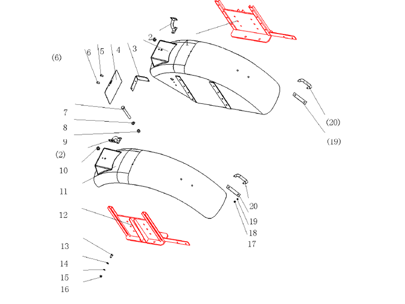 Dongfeng Left & Right Mud Shields