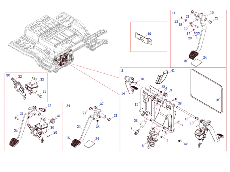 FAW Brake Pedal Module Assembly