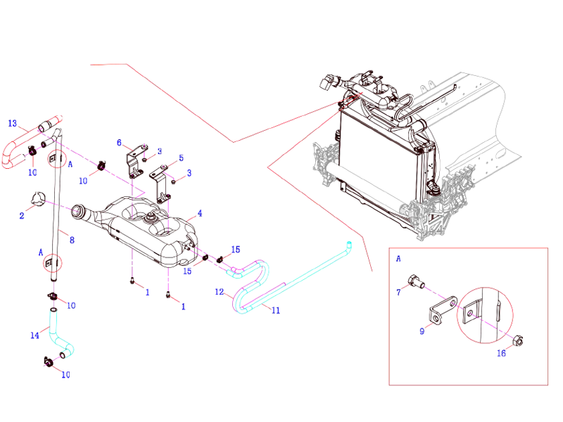FAW Cooling System Module Assembly