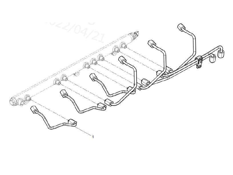 FAW Engine Aseembly-High Pressure Fuel Pipe Group