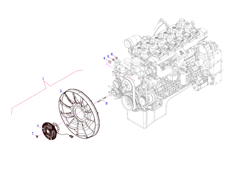 FAW Engine Fan And Clutch Vehicle Engine Module