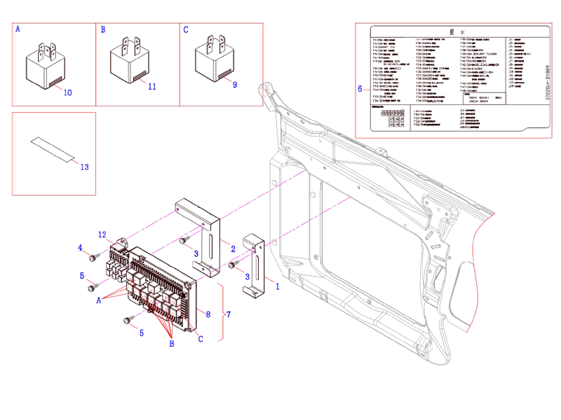 FAW Fuse Box Assembly