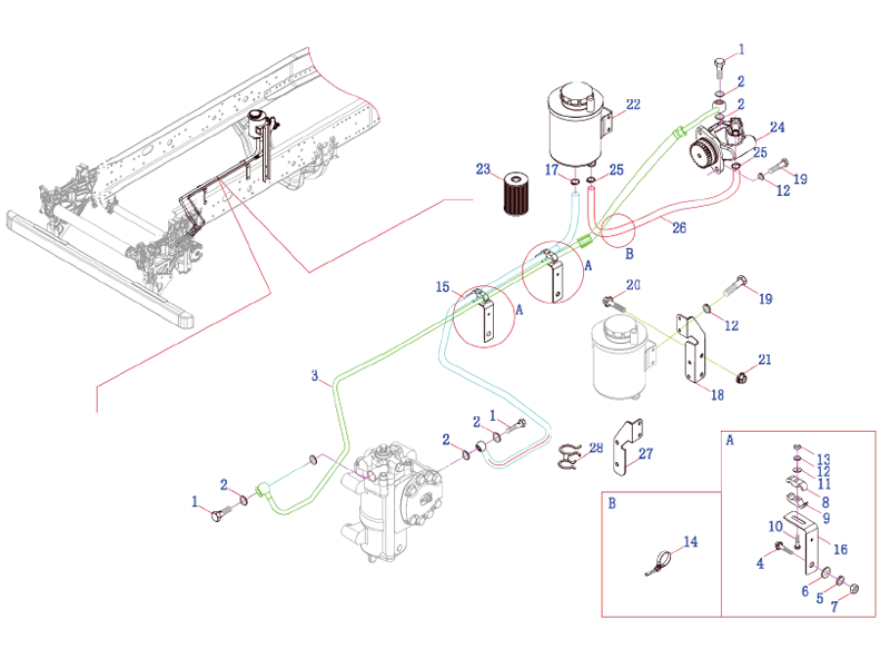 FAW Power Steering Pipeline Module