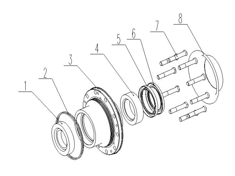 FAW Rear Axle Assembly-Wheel Hub Assy
