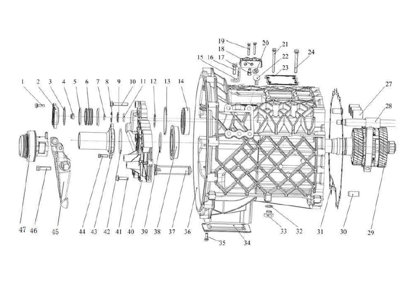 FAW Transmission Assembly-Clutch Housing And Related Parts