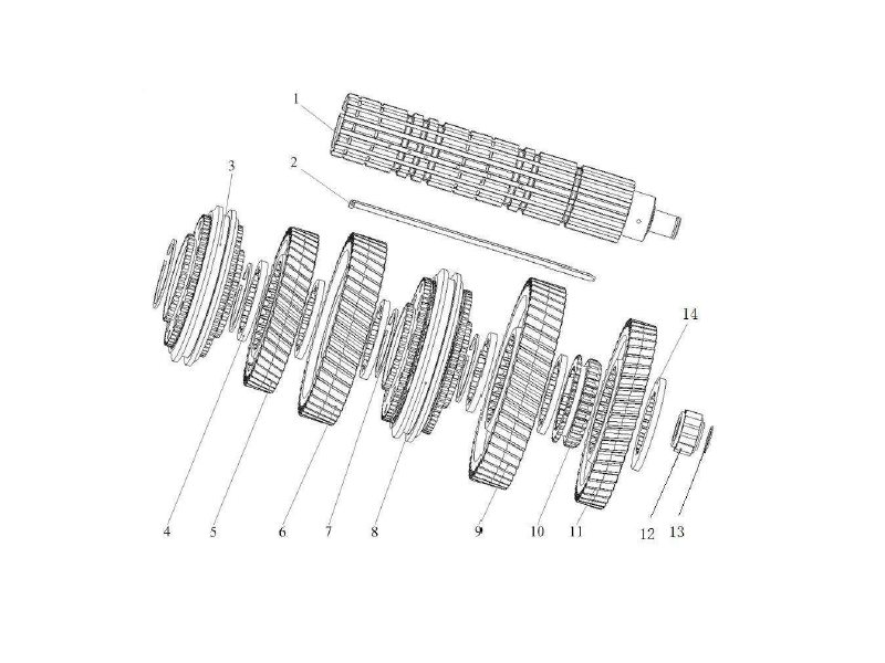 FAW  Transmission Assembly-Output Shaft Assy