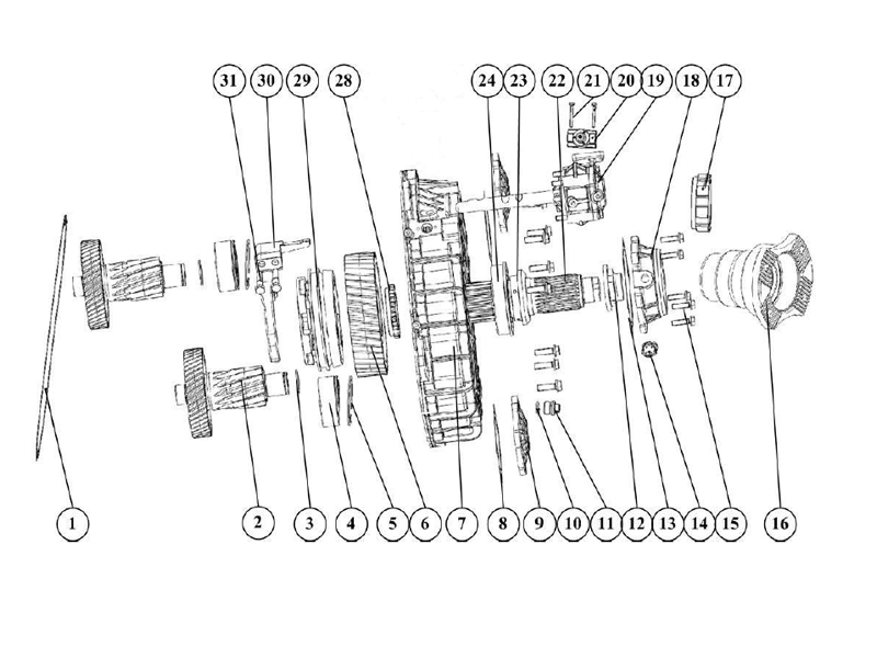 FAW Transmission Assembly-Rear Cover Housing Assembly And Related Parts