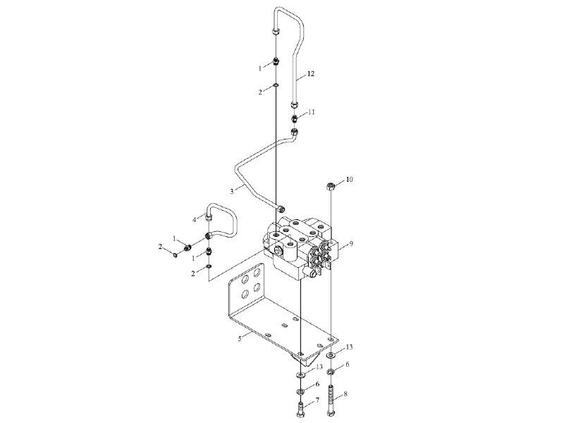 Foton Multi-Way Valve Oil Pipe Assembly-1