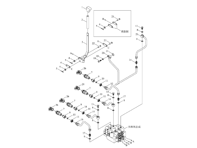 Foton Multi-Way Valve Oil Pipe Assembly-2
