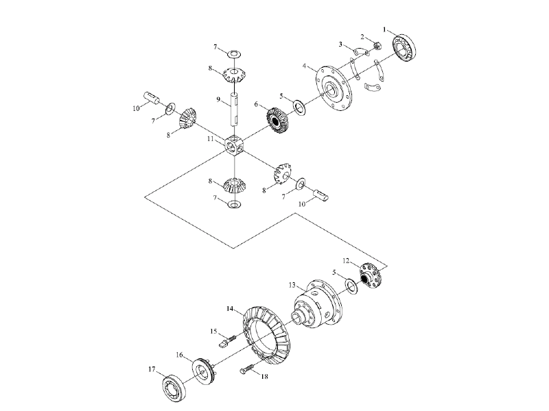 Foton Rear Axle Assembly-3