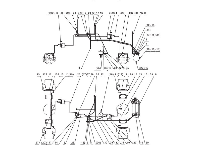 SHANTUI SL60W Wheel Loader -Brake System For Whole Machine (Match Shangchai CAT Engine)