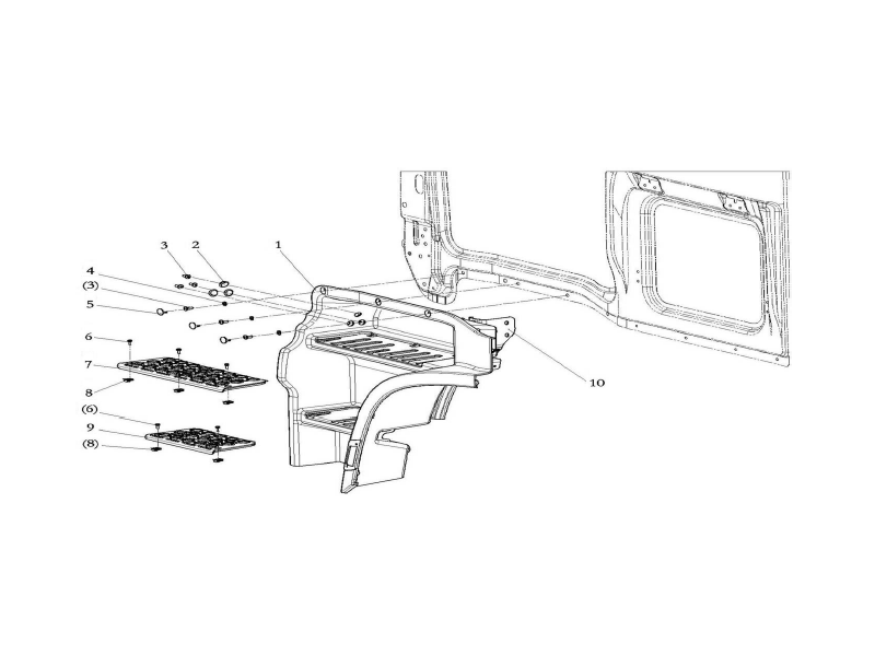 Shacman X6000 Cabin Step Assy_lh