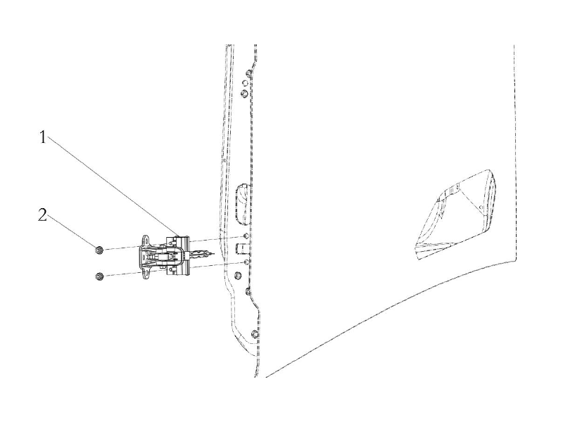 Shacman X6000 Door Stopper_lh