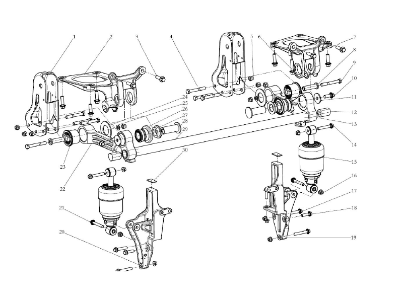 Shacman X6000 Front Cabin Suspension