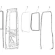 Shacman X6000 Left Door Window Sealing,Second Sealing,Window Glass.