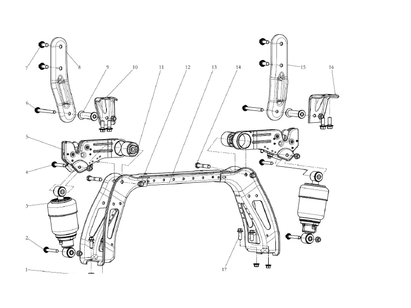 Shacman X6000 Rear Cabin Suspension