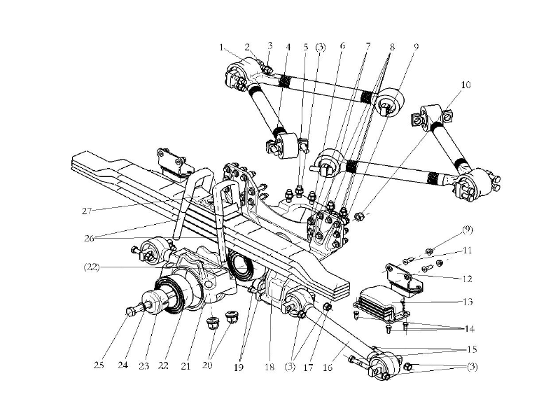 Shacman X6000 Rear Suspension (DC9X259521204)