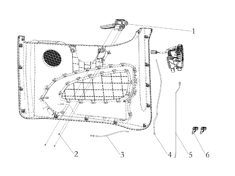 Shacman X6000 Right Door Lock System