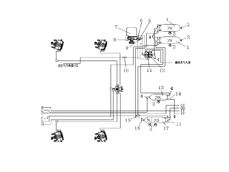 Sinotruk Howo A7 Hw8x4 Chaiss Brake Device