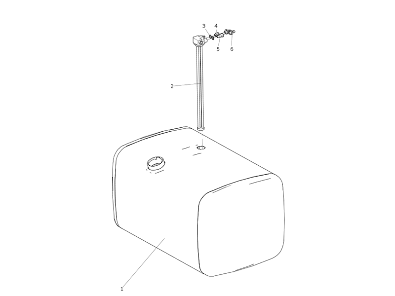 Sitrak 400l Right-Mounted Aluminum Alloy Fuel Tank (675x620 Section/Heated Suction And Return Oil)