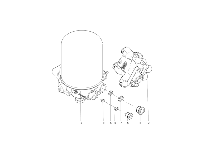 Sitrak Air Dryer And Four-Circuit Assembly (1.0mpa With Energy Saving)