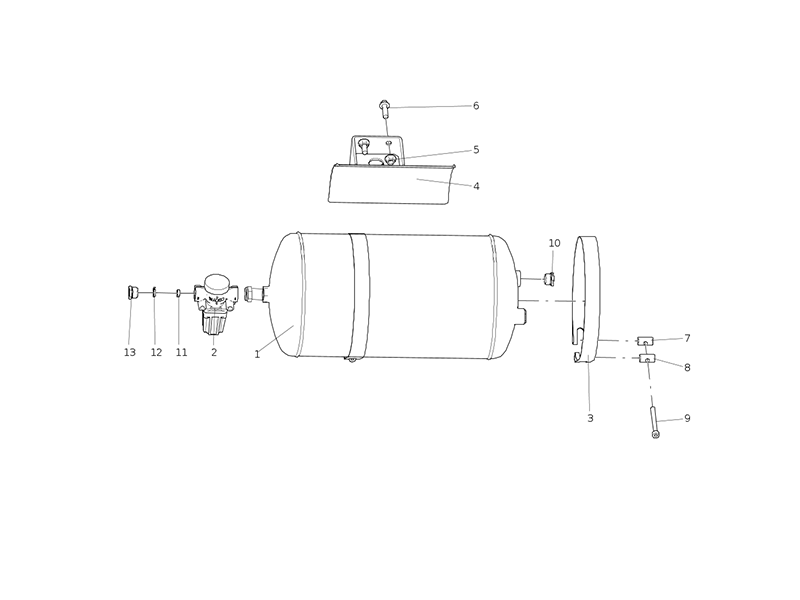 Sitrak Auxiliary Air Unit (20l Aluminum Alloy) (With Pressure Reducing Valve)