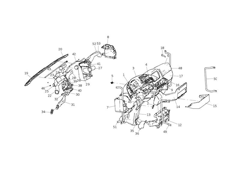 Sitrak C7 Dashboard Assembly (Narrow Body - Nano-Duct Improvement)
