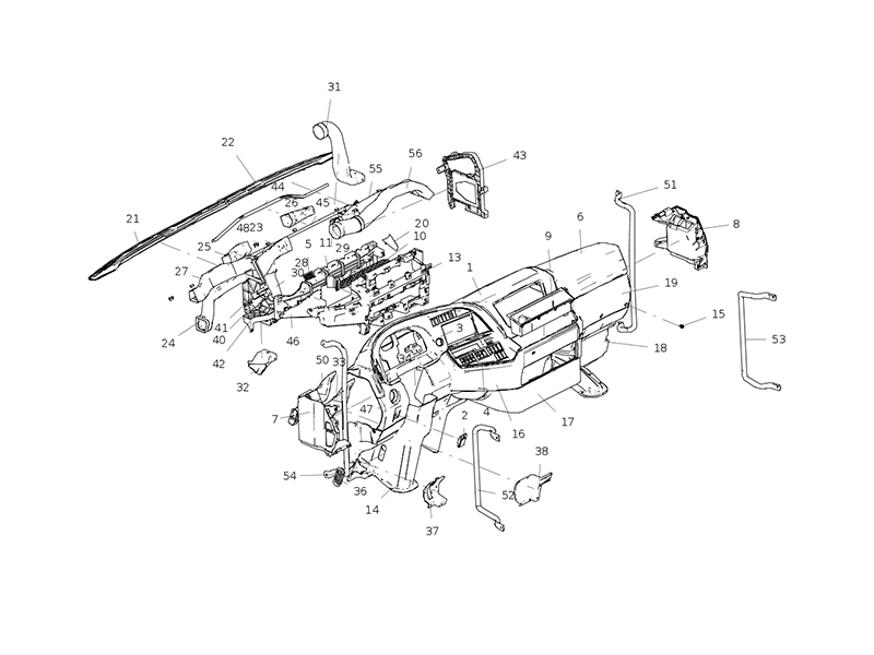 Sitrak C7 Dashboard Assembly (Narrow Body-Nano-Quadrant, Air Duct Improvement)