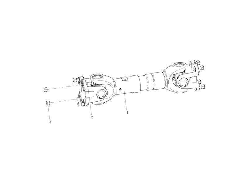 Sitrak Inter-Axle Drive Shaft (Improved 57144/Xs165 Reinforced/1350 Wheelbase/Hc16/Ac16/St13/St16/Hw1279/Mca16/Mcp16/H457 Duplex Axle/12000nm)