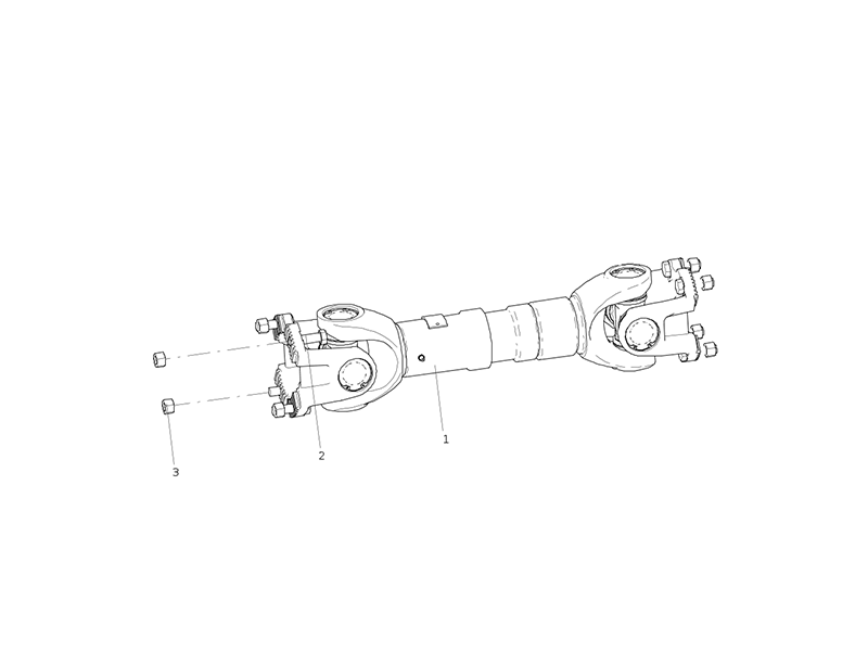Sitrak Inter-Axle Drive Shaft (Improved 57144/Xs165 Reinforced/1350 Wheelbase/Hc16/Ac16/St13/St16/Hw1279/Mca16/Mcp16/H457 Duplex Axle/12000nm)