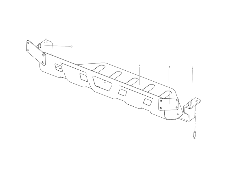 Sitrak Intercooler Protection Plate Assembly (Optional For G7/Construction Vehicle/Mid-Width Cab With Lower Protection)