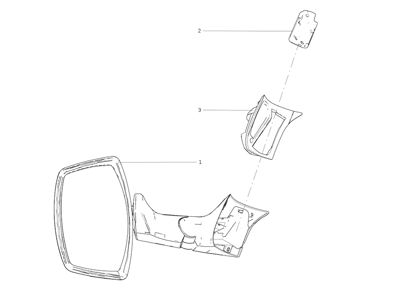 Sitrak Lower Front View Mirror