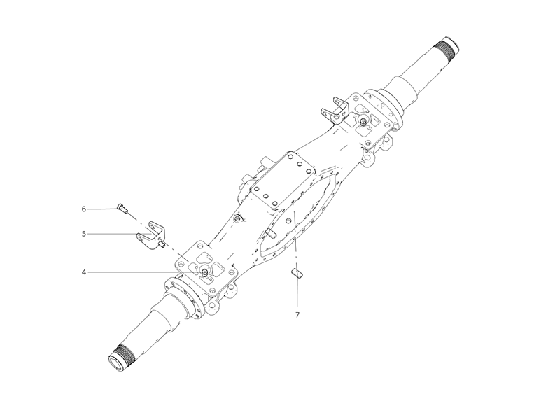 Sitrak MCP16ZG Rear Axle Housing Assembly(1850,For Disconnect Suspension)