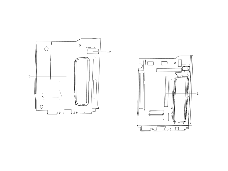 Sitrak Narrow Body Extended Cab Sidewall Liner (Lower Sleeper) (Matching Integrated Seat Belt Seat)
