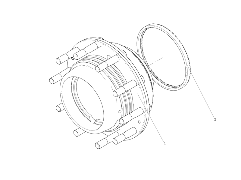 Sitrak Rear Hub Assembly (Abs)