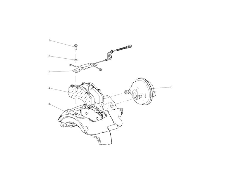 Sitrak Right Disc Brake (P20l With Electronic Wear Alarm)