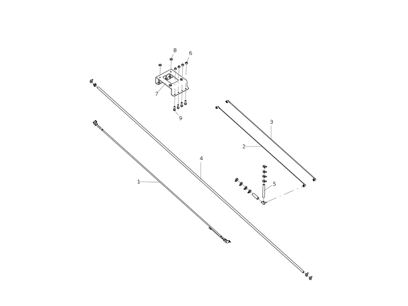 Sitrak SCR Line (Wp9/45l-200 Orifice/Nozzle Cooling 1850+2400/Pressure Hose 3300/Water Hose 4400/Electrically Heated/With Transition Bracket)