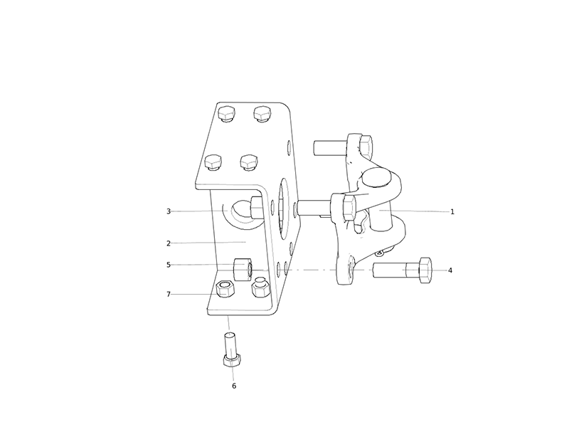 Sitrak Tow Hook For Lightweight Tail Beam (Tga/With Reinforcement Plate)