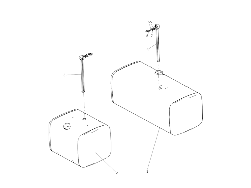 Sitrak Truck 600l+300l Aluminum Alloy Fuel Tank (675x620 Section/Heated Suction And Return Oil)