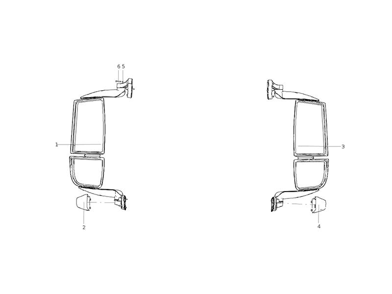 Sitrak Truck C7 Narrow Body Cab Power Mirrors