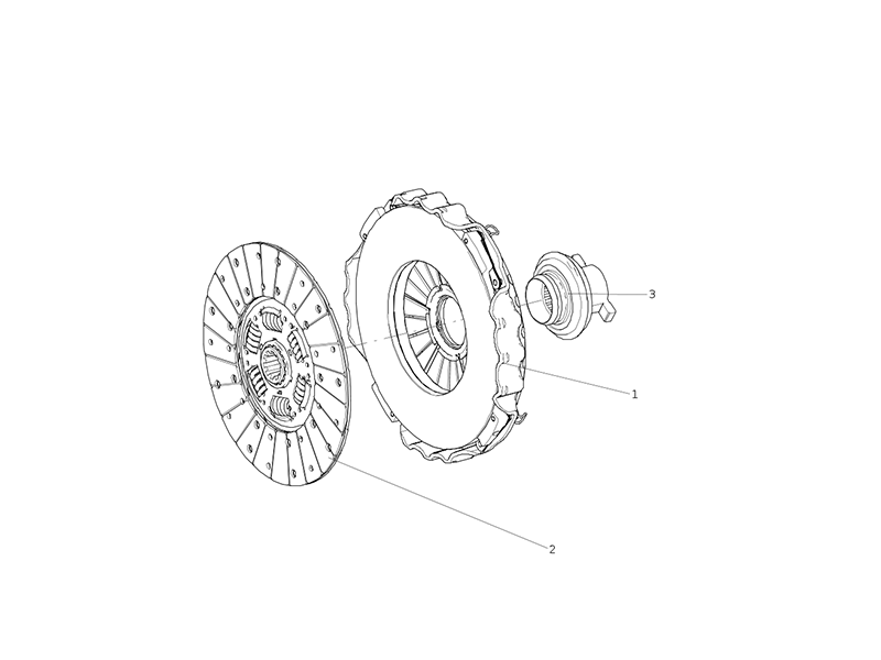 Sitrak Truck CH430-19 Pull Type Diaphragm Spring Clutch Assembly (21 Slave)