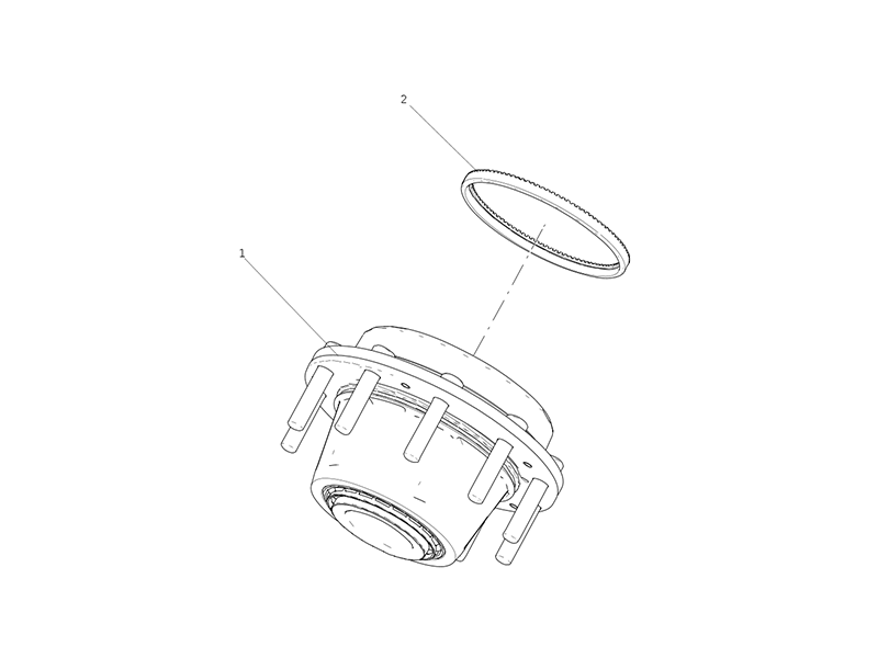 Sitrak Truck Rear Hub Assembly (ABS)