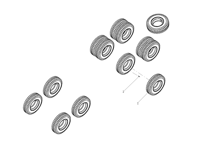 Sitrak Truck Wheels And Tires (12.00r20-18pr/Mixed Tread/All Wheel Position/8.5-20/10 Holes/φ335/Extended Hose/8x4)