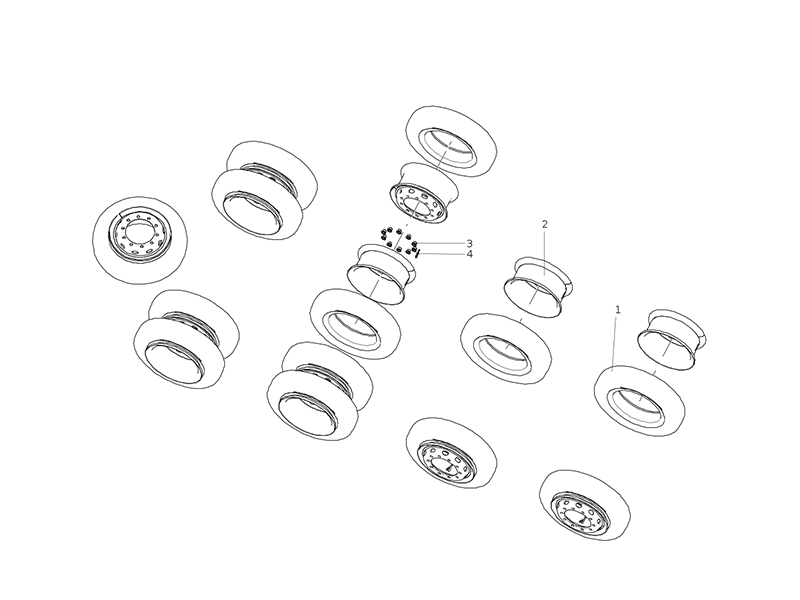 Sitrak Wheels And Tires (11.00r20-18pr/Mixed Tread/All Wheel Position/8.00v-20/10 Holes/φ335/Extended Hose/8x4)