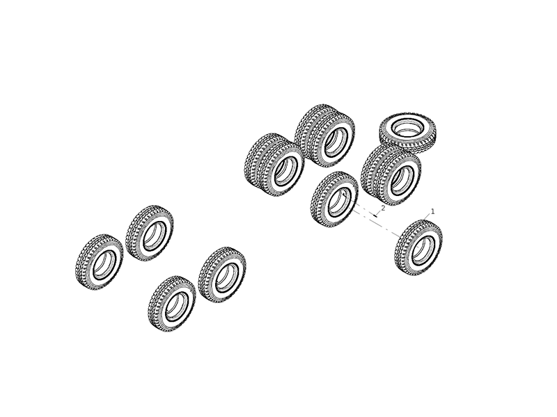 Sitrak Wheels And Tires (12.00r20-18pr/Mixed Block/All Wheel Position/Reinforced 8.5-20/10 Holes/φ335/Extended Hose/8x4)