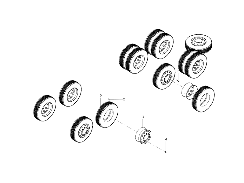 Sitrak Wheels And Tires (295/80r22.5-18pr/Longitudinal Tread/All Wheel Position/Load Index 152/149/22.5×9.00/φ335/8x4/Special For New Zealand Order)